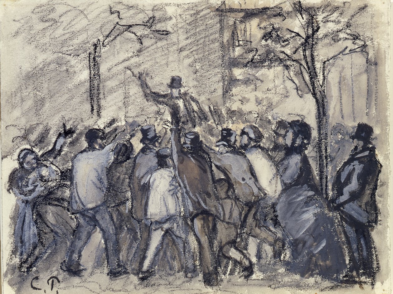 Levantamiento Urbano en París de Camille Jacob Pissarro