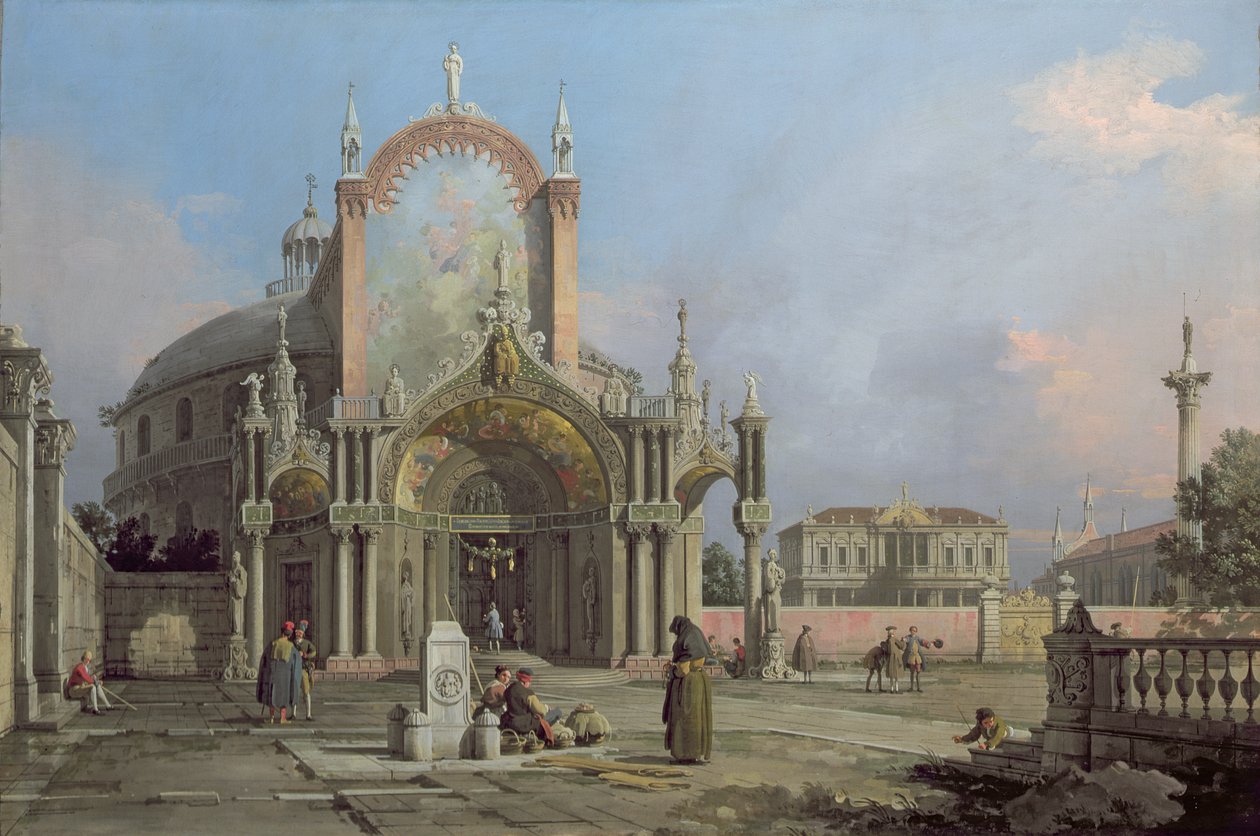 Capricho de una iglesia, c.1750 de Giovanni Antonio Canal