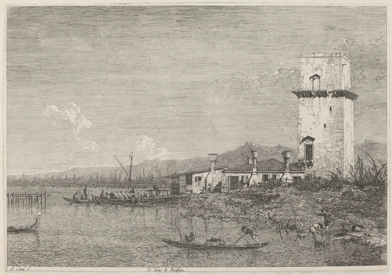 La Torre de Malghera de Canaletto
