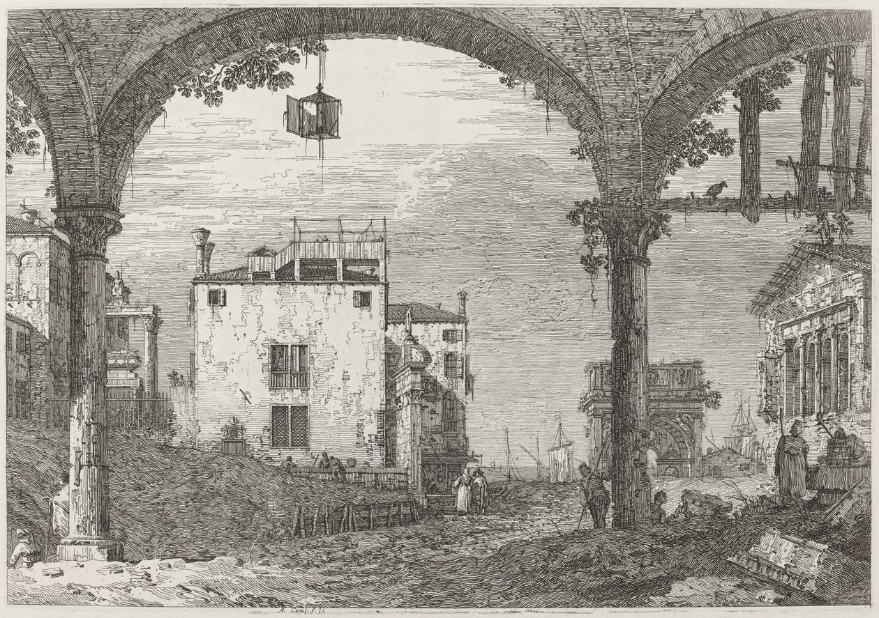El pórtico con la linterna de Canaletto