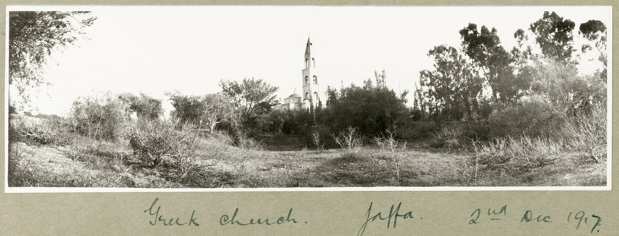 Iglesia griega, Jaffa, 2 de diciembre de 1917 de Capt. Arthur Rhodes