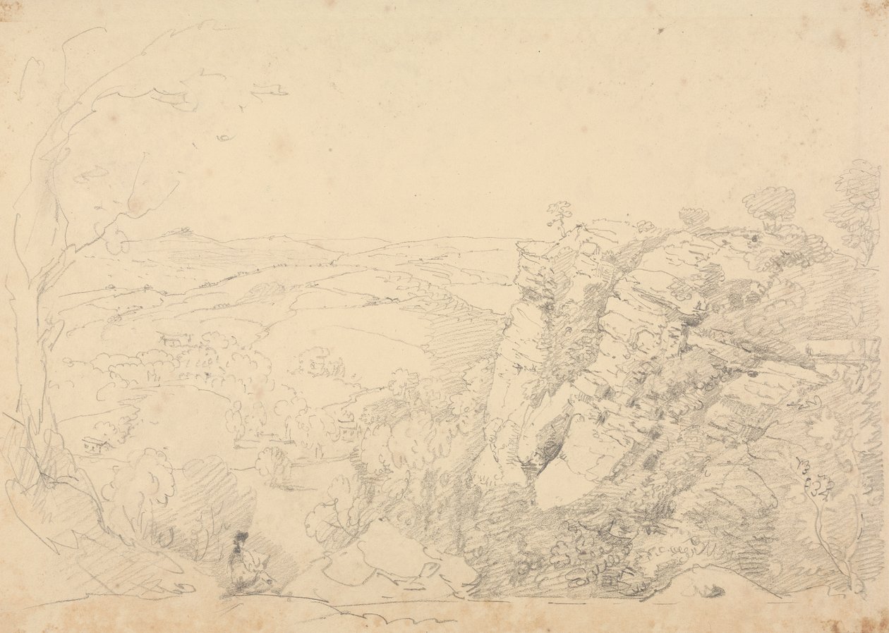 Boceto de Chudleigh Rocks, Devon de Capt. Thomas Hastings