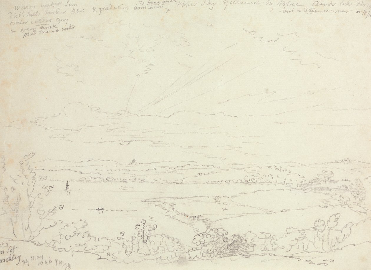 Puesta de sol, Beachley, 29 de mayo de 1846 de Capt. Thomas Hastings