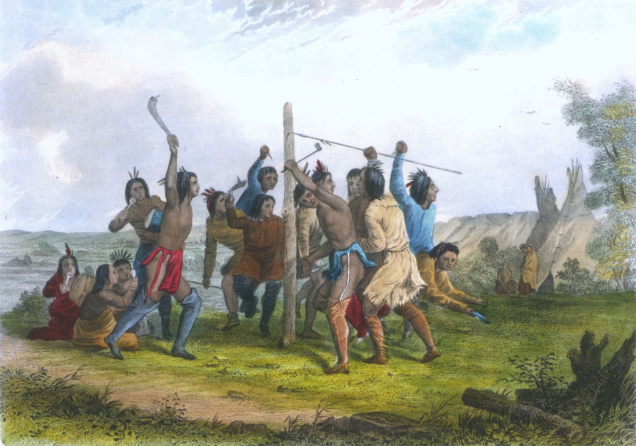 Golpeando el poste, 1853 de Captain Seth Eastman
