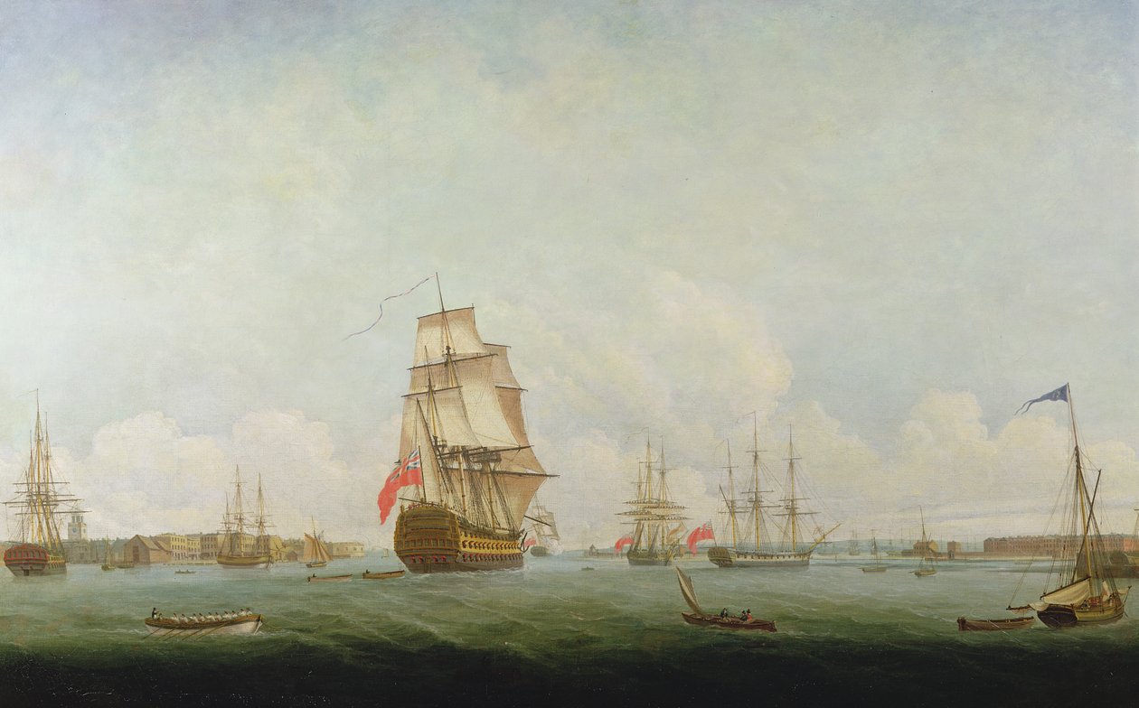 Victoria dejando Portsmouth de Captain William Elliott