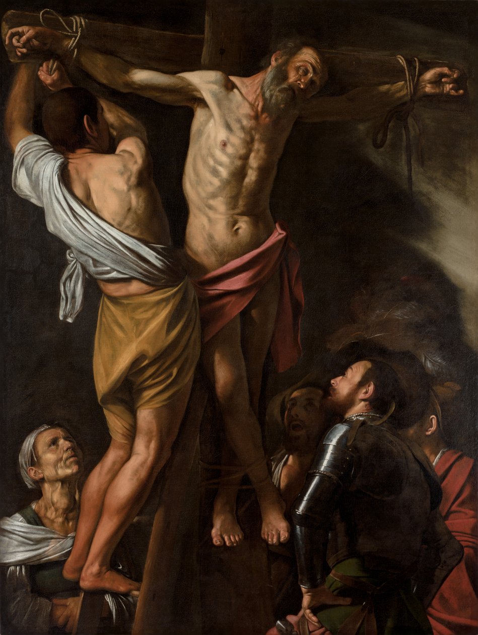 The Crucifixion of Saint Andrew de Michelangelo Merisi da  Caravaggio