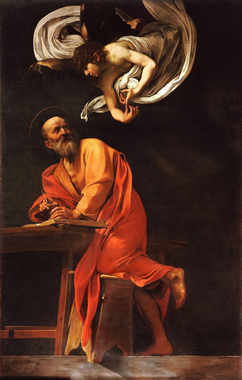 La inspiración de San Mateo de Caravaggio