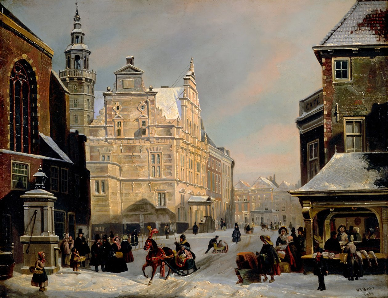 Ayuntamiento, La Haya, 1853 de Carel Jacobus Behr