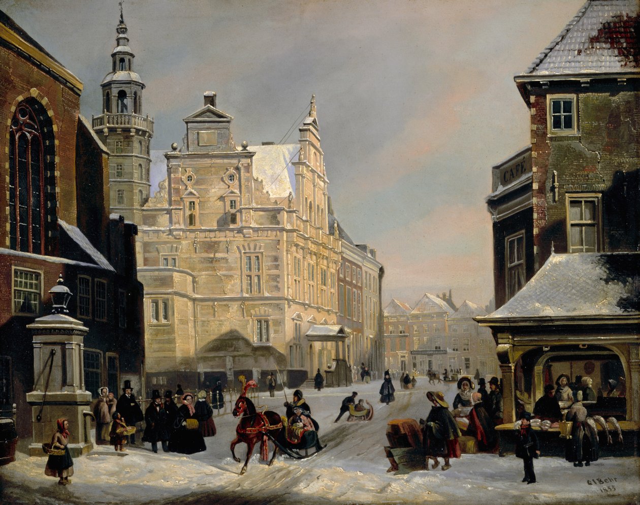 Ayuntamiento, La Haya, 1853 de Carel Jacobus Behr