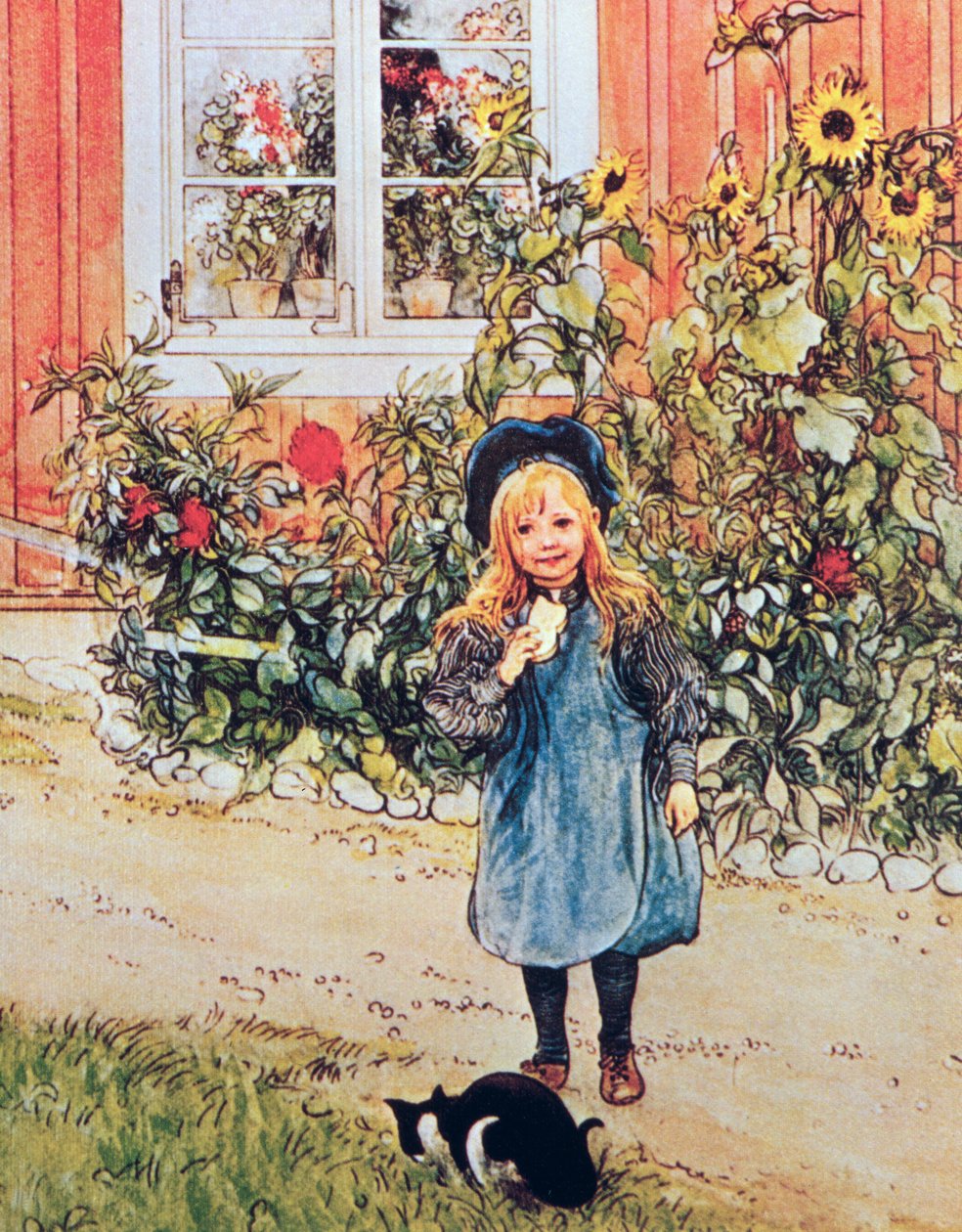 Brita con Girasoles de Carl Larsson