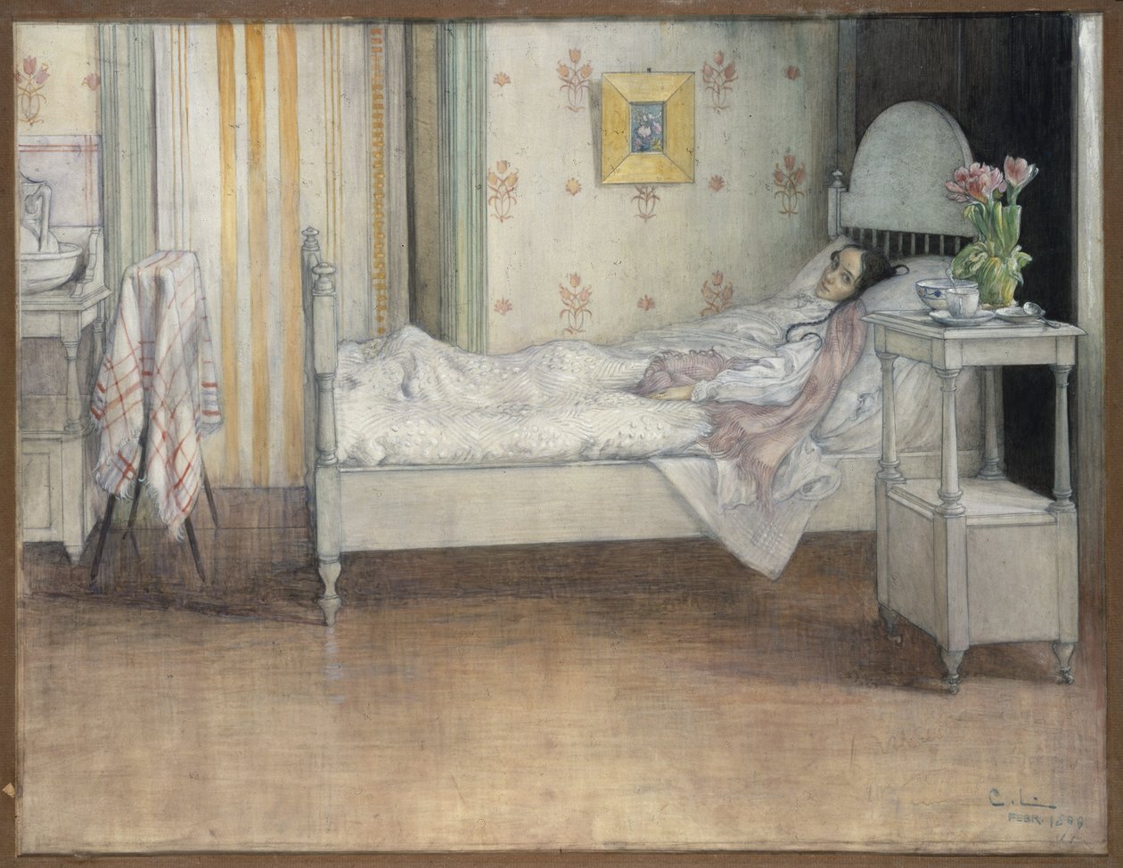 Convalecencia, c.1899 de Carl Larsson