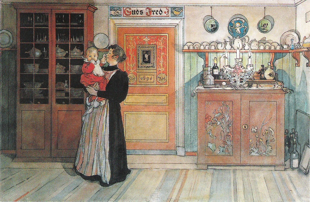 Entre Navidad y Año Nuevo de Carl Larsson