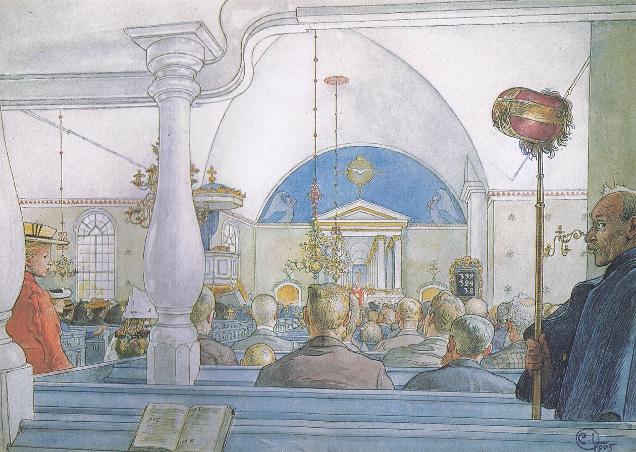 Nuestra iglesia en Sundborn de Carl Larsson