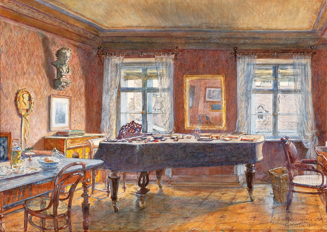J. Brahms, sala de piano de Carl Muller