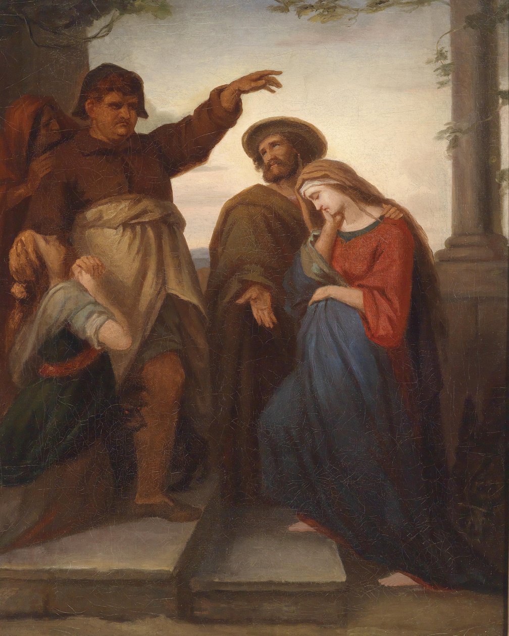 José y María buscando posada de Carl Rahl