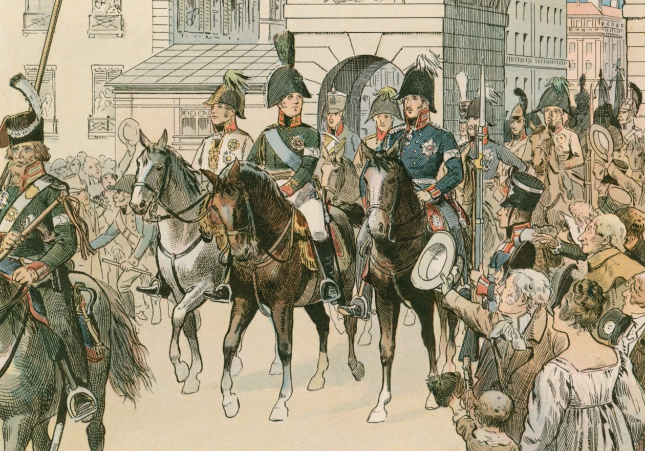 Entrada de los monarcas aliados en París en 1815 de Carl Rohling