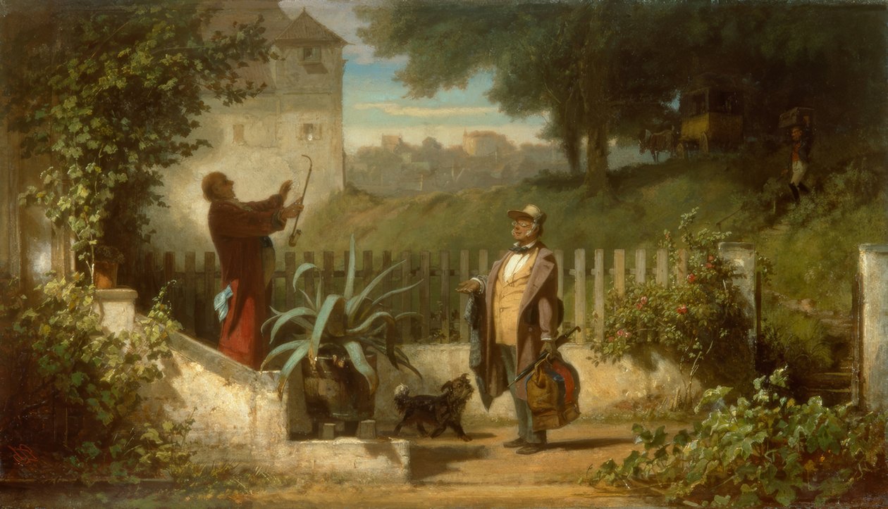 Visita al campo de Carl Spitzweg