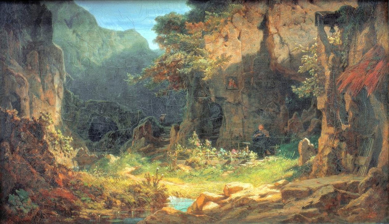 Ermitaño tocando el violín de Carl Spitzweg