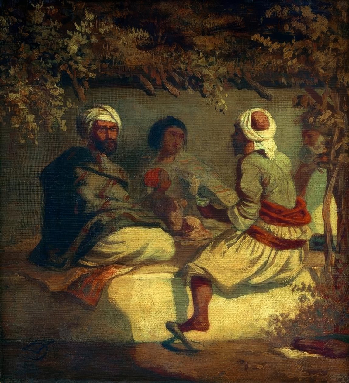 Turcos en una glorieta de Carl Spitzweg