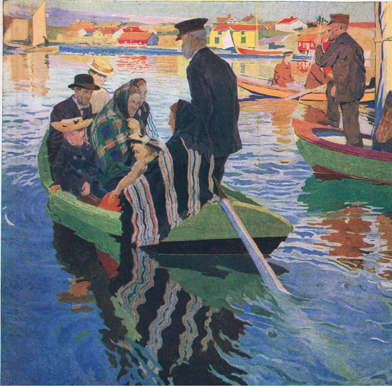 Feligreses en botes de Carl Wilhelm Wilhelmson