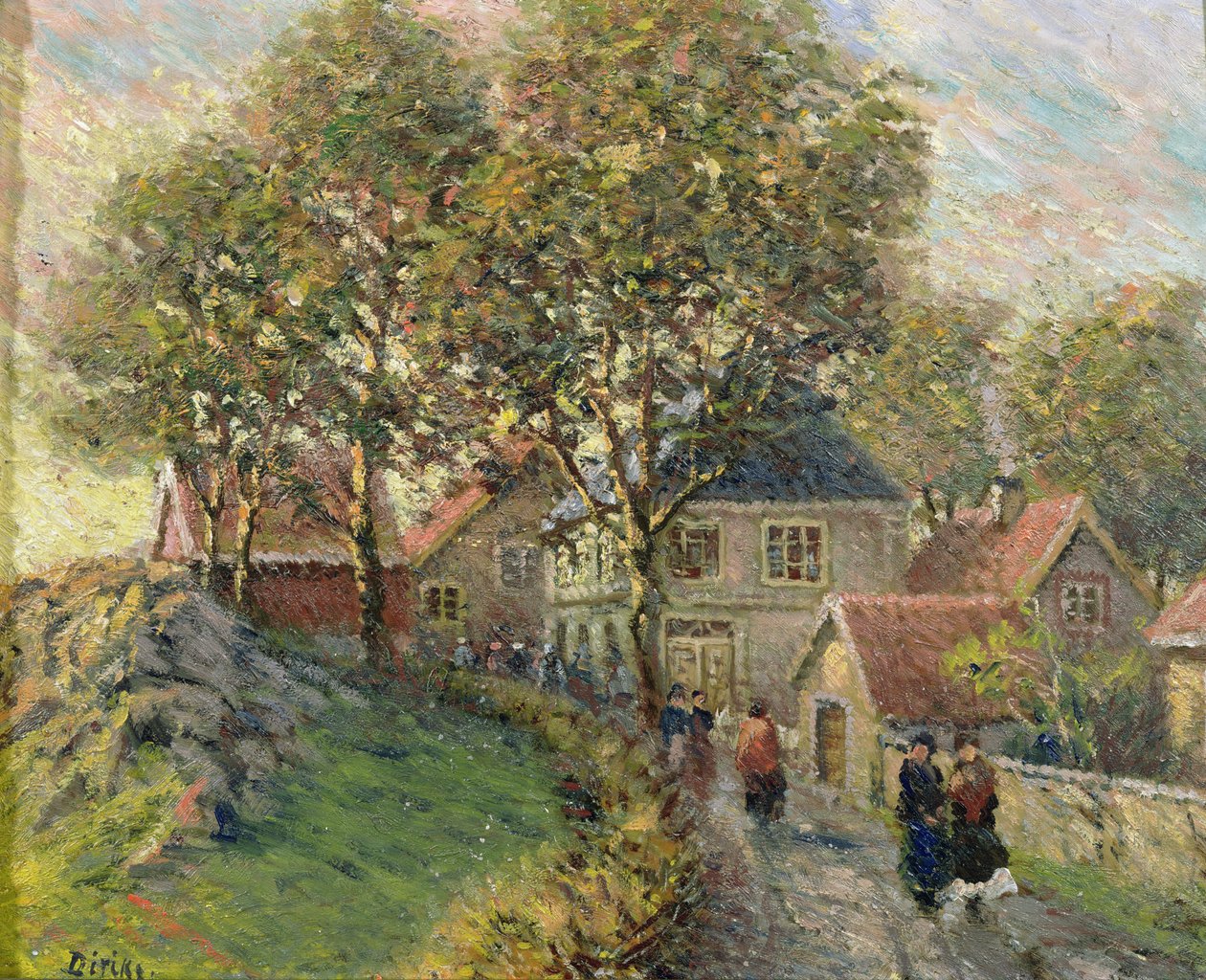 Otoño en Drobak (óleo sobre lienzo) de Carl Edvard Diriks