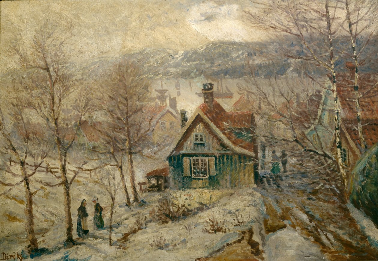 Paisaje costero con casa de Carl Edvard Diriks