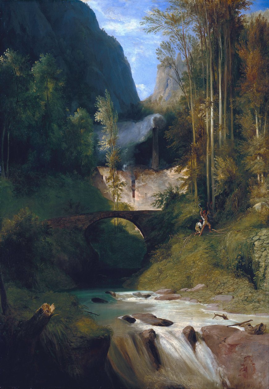 Garganta cerca de Amalfi, 1831 de Carl Blechen