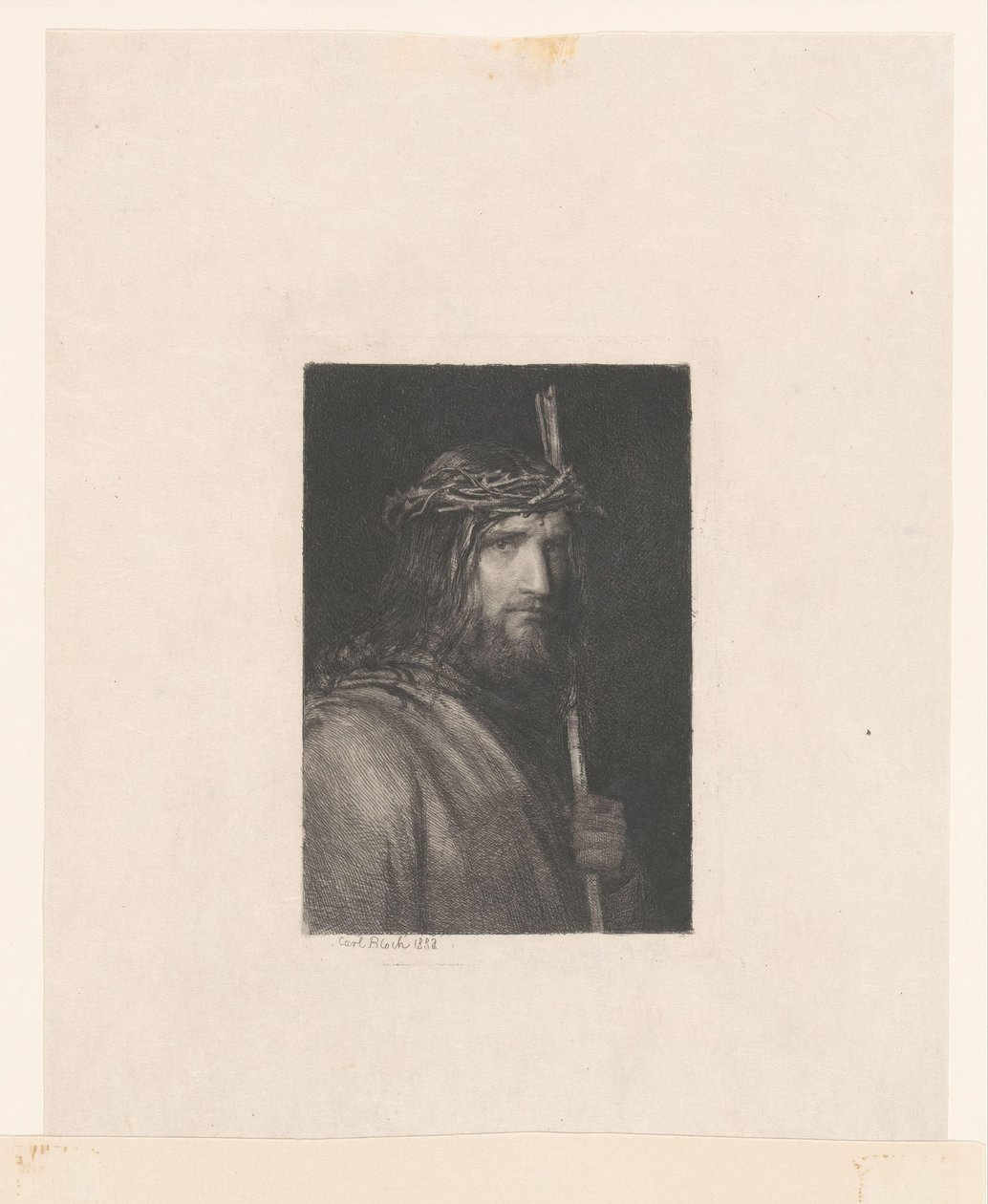 Cristo con corona de espinas (Varón de Dolores) de Carl Bloch