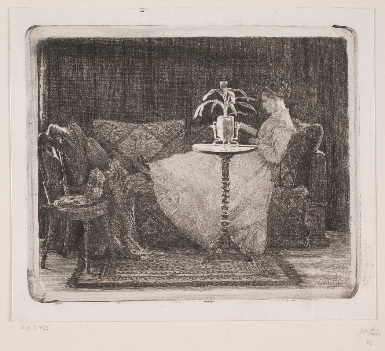 Señora lectora de Carl Bloch