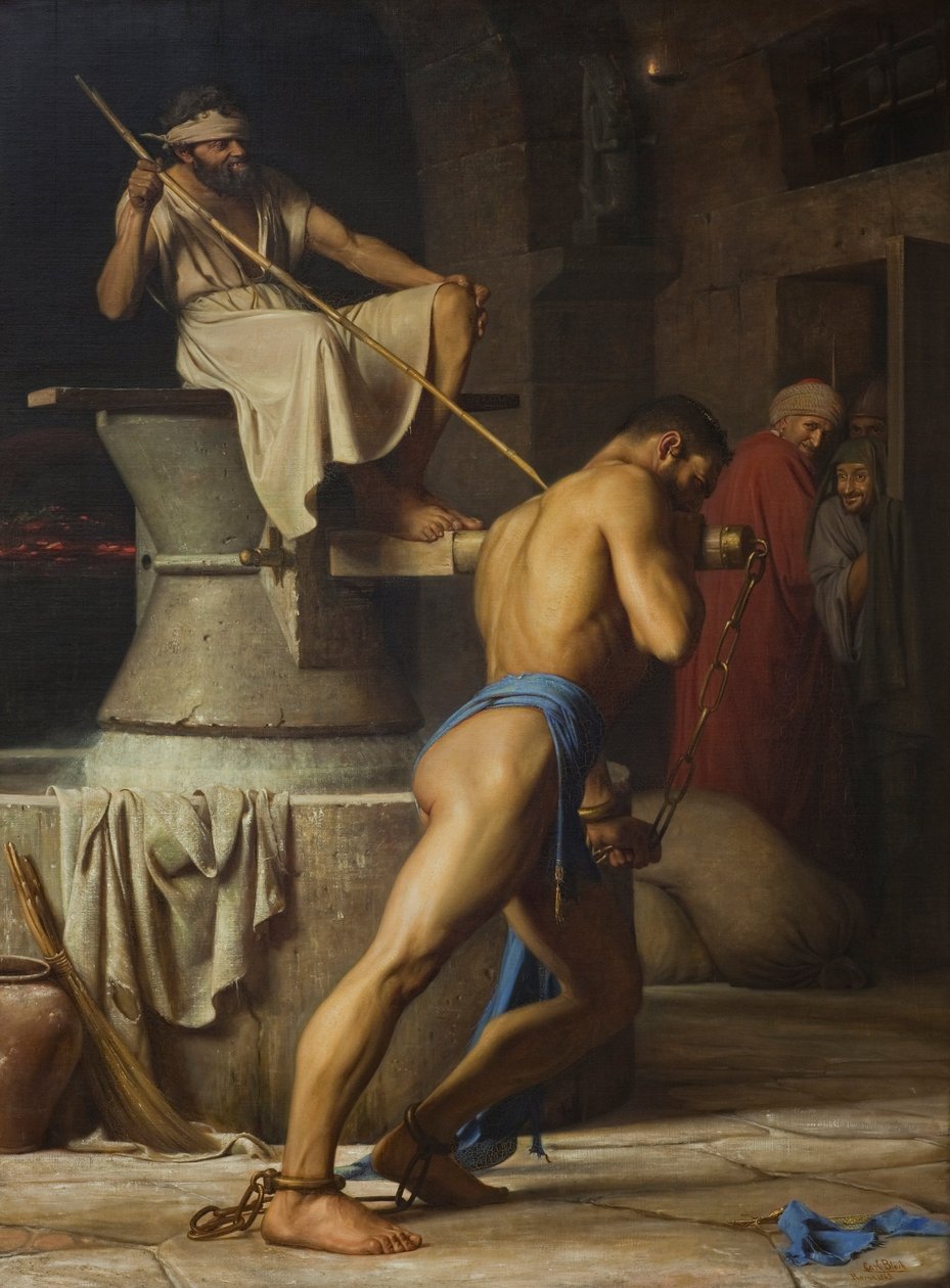 Sansón y los filisteos de Carl Bloch