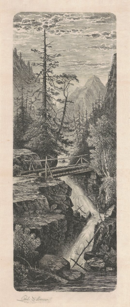 Cascada, Montañas Rocosas de Carl C. Brenner