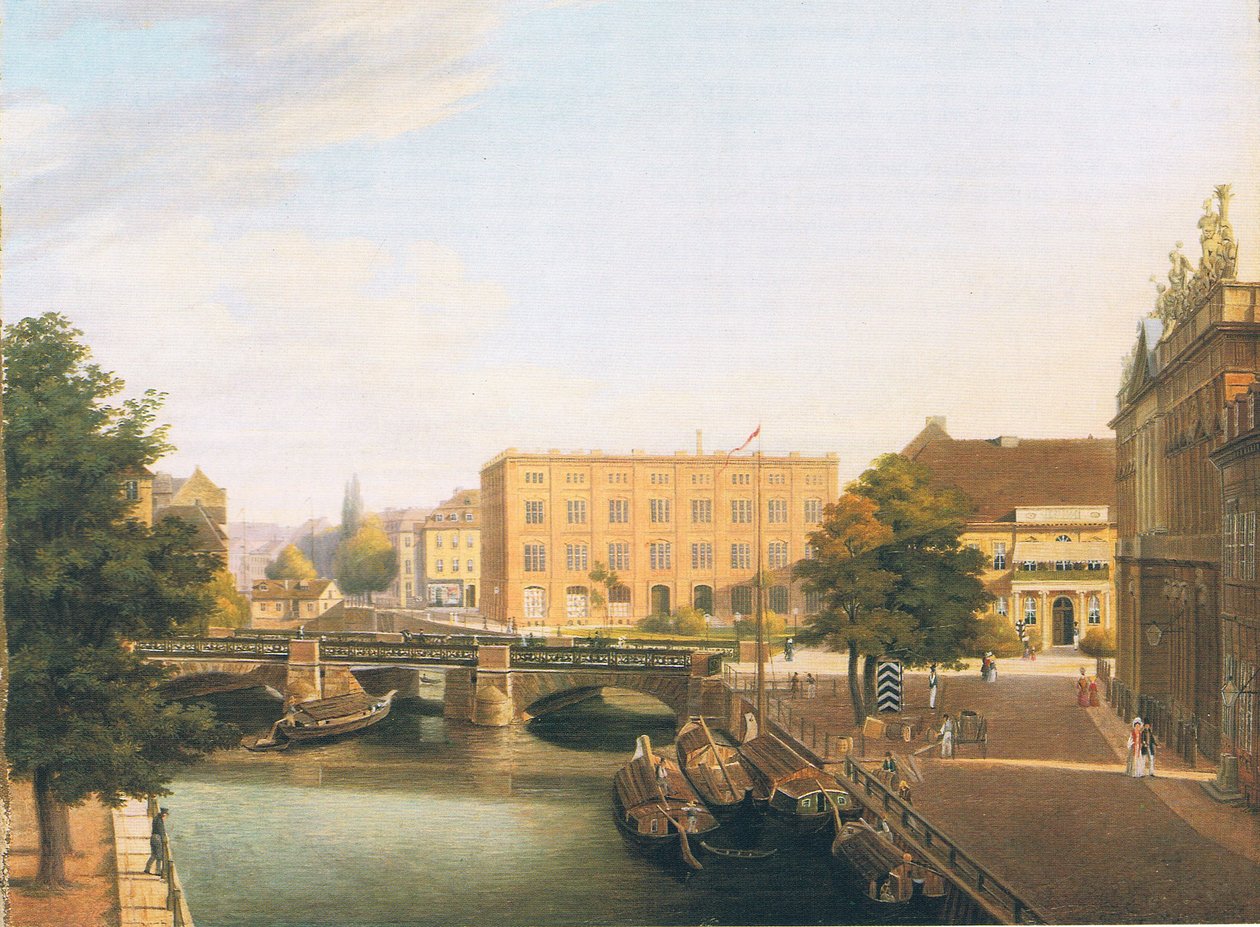 Escuela Real de Construcción con Schlossbrücke en Berlín de Carl Daniel Freydanck