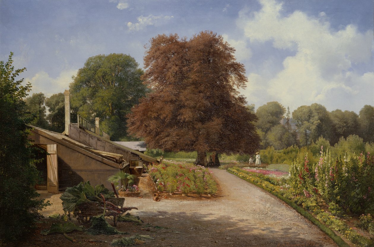 En el jardín (óleo sobre lienzo) de Carl Frederick Aagaard