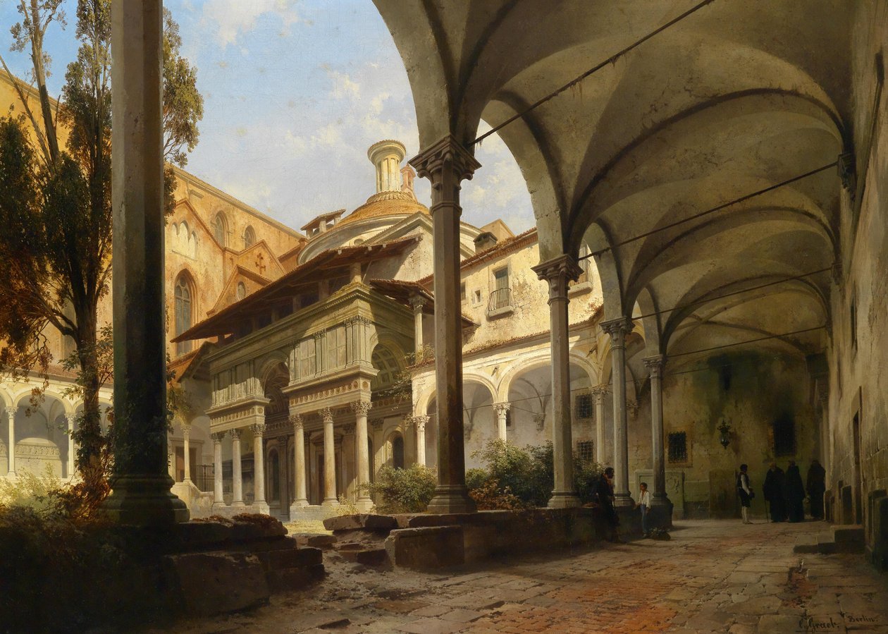 Patio con Capilla Pazzi de Carl Graeb