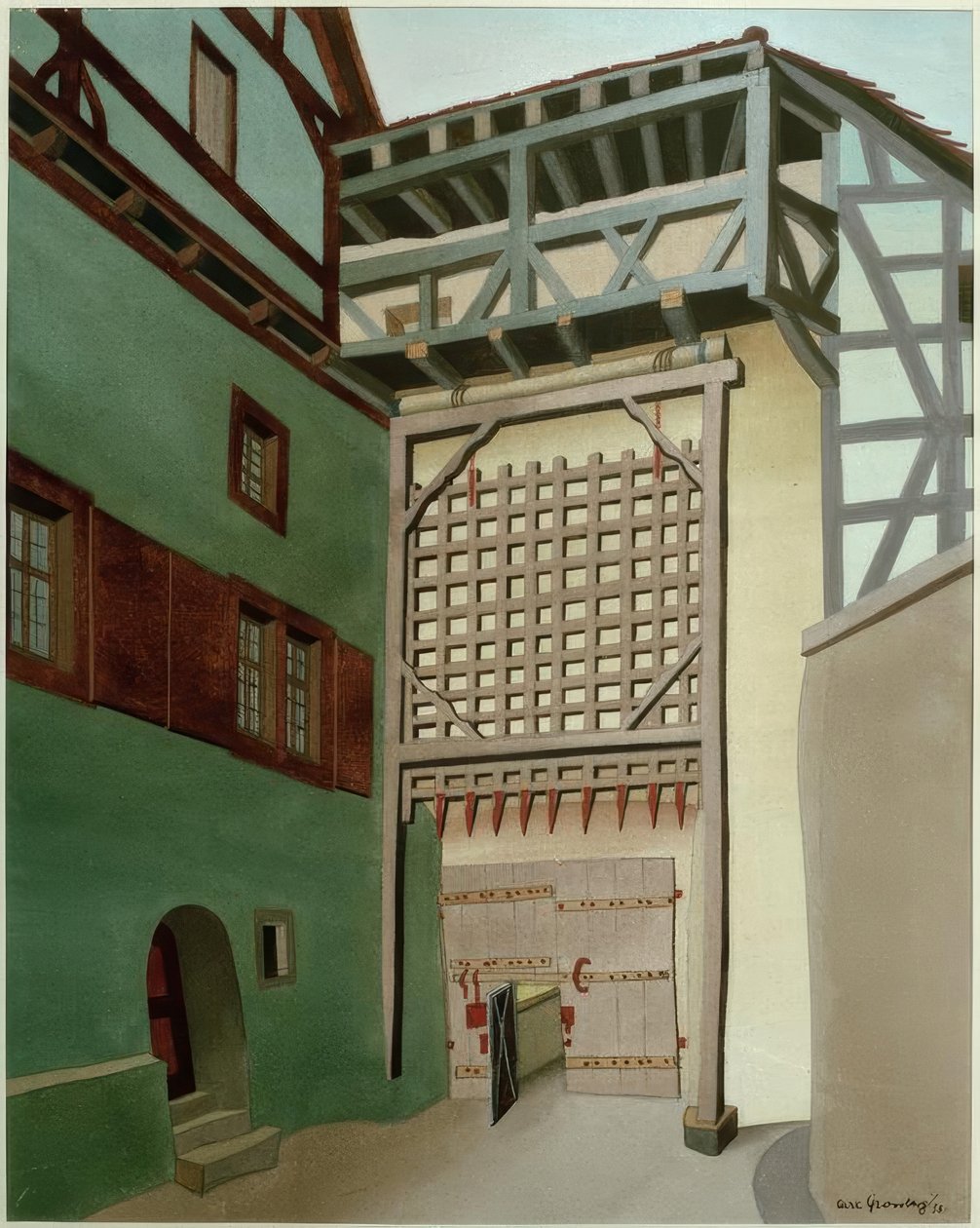 Harburg (Wörnitz), Burgtor mit Fallgitter de Carl Grossberg