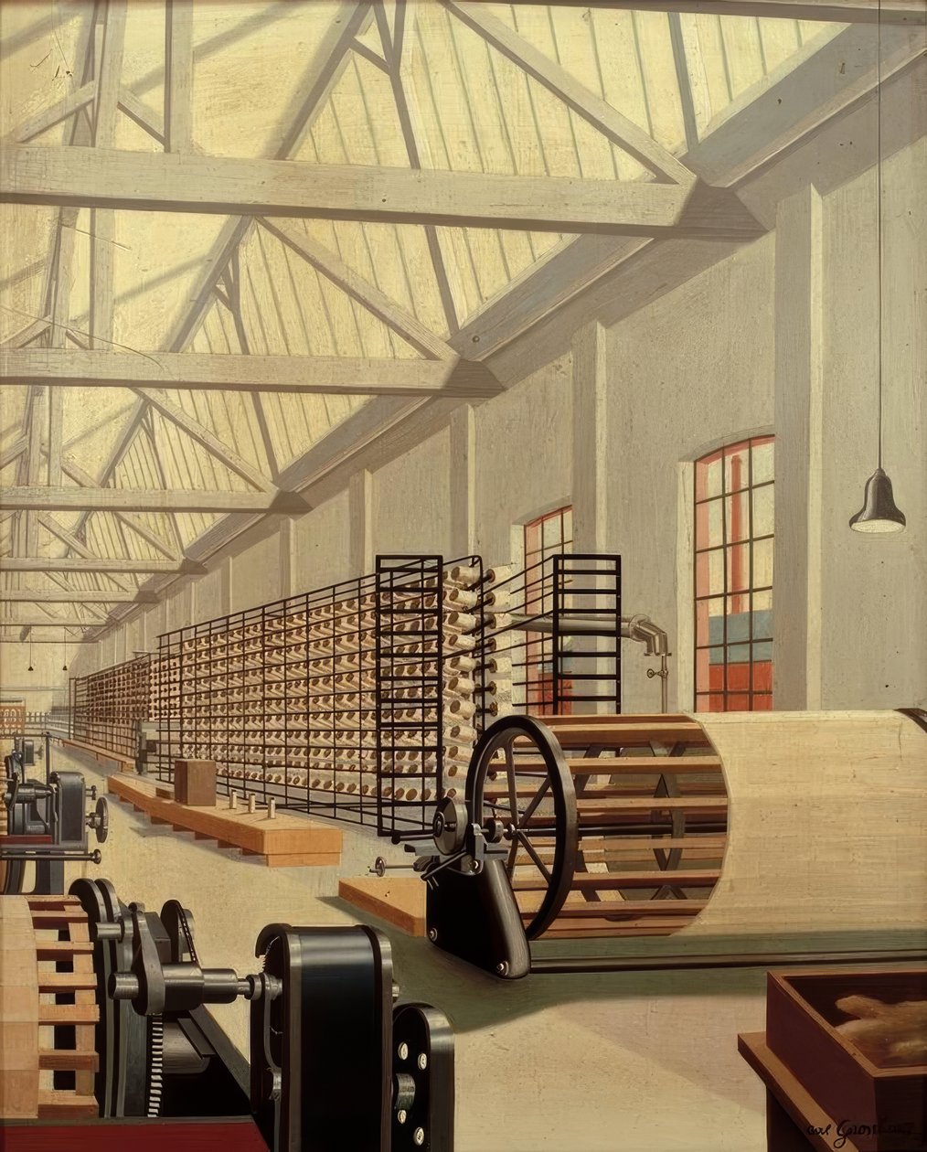 Sala de preparación (Tejeduría) de Carl Grossberg