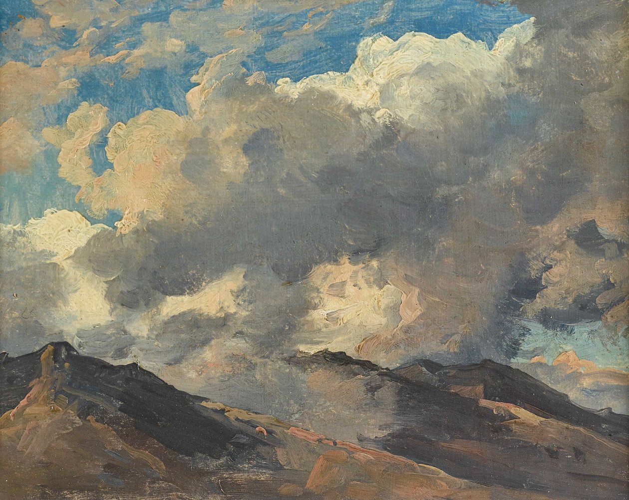 Alemán: Mountain peak in clouds de Carl Gustav Carus
