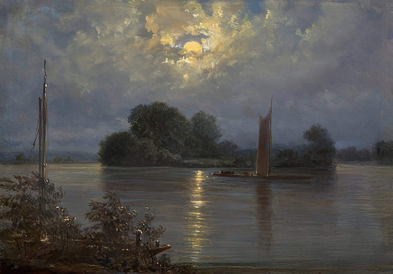 Luna llena en Pillnitz de Carl Gustav Carus
