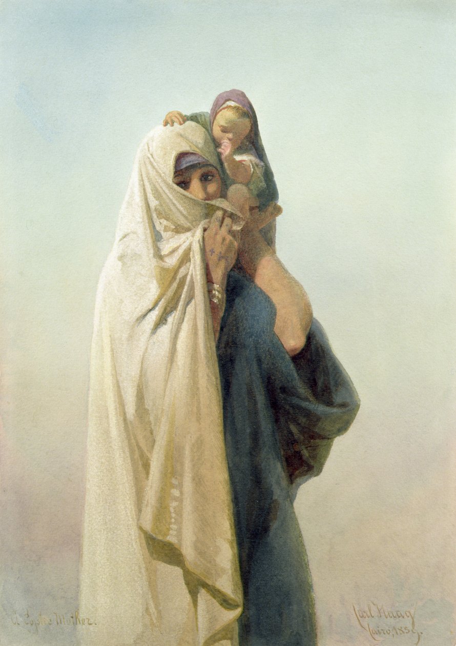 Una madre copta, 1859 de Carl Haag