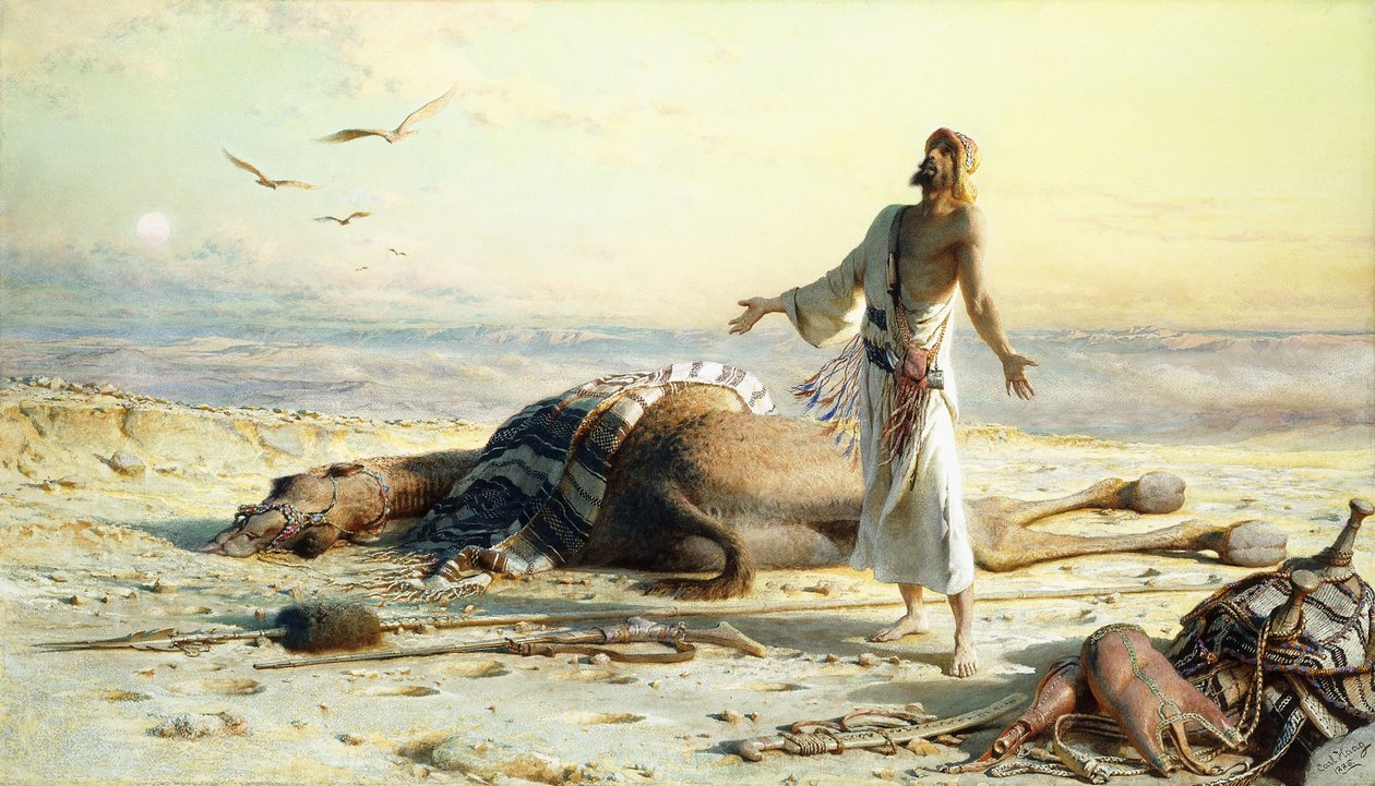 Naufragio en el desierto, 1886 de Carl Haag