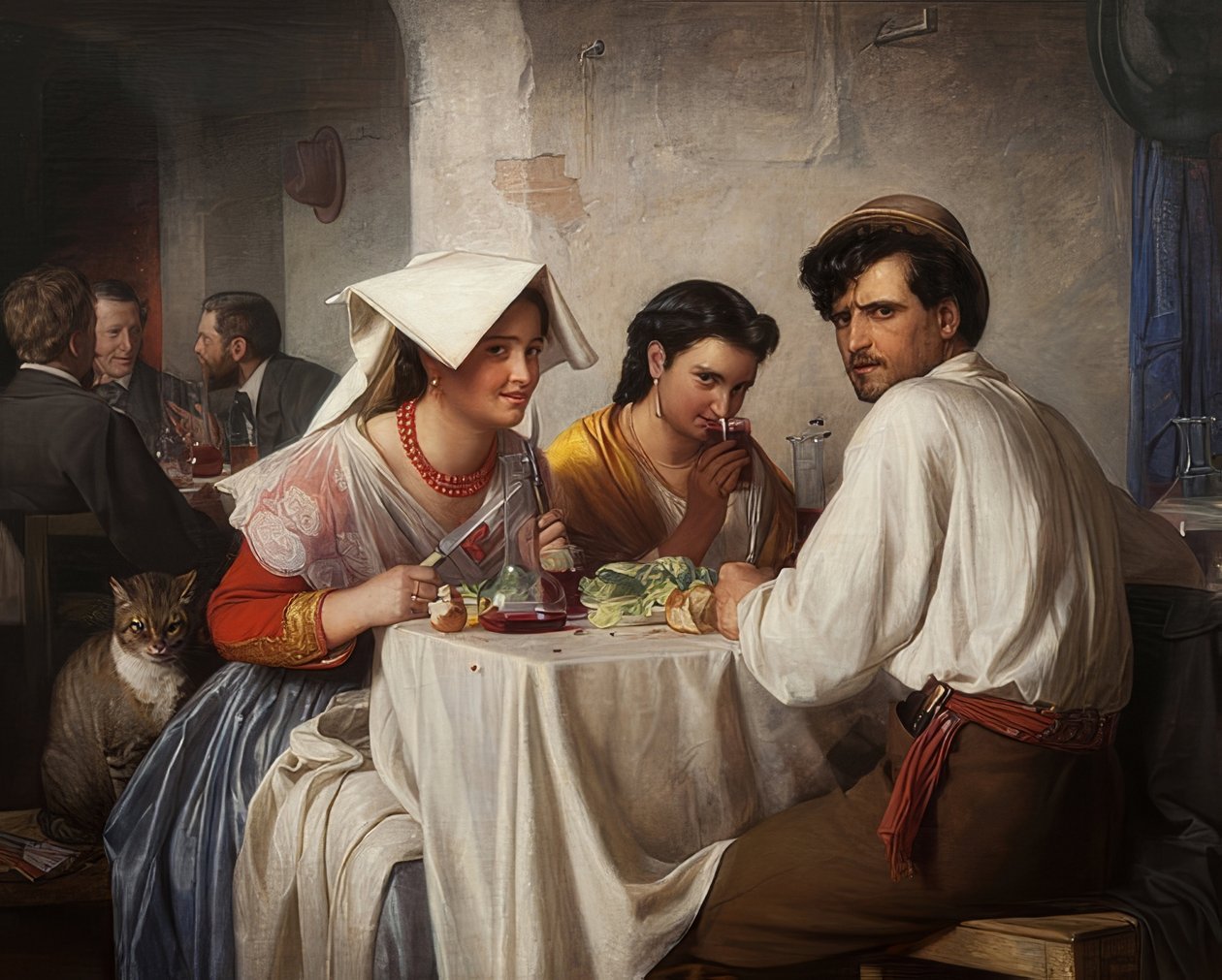 En una ostería romana. 1866 de Carl Heinrich Bloch