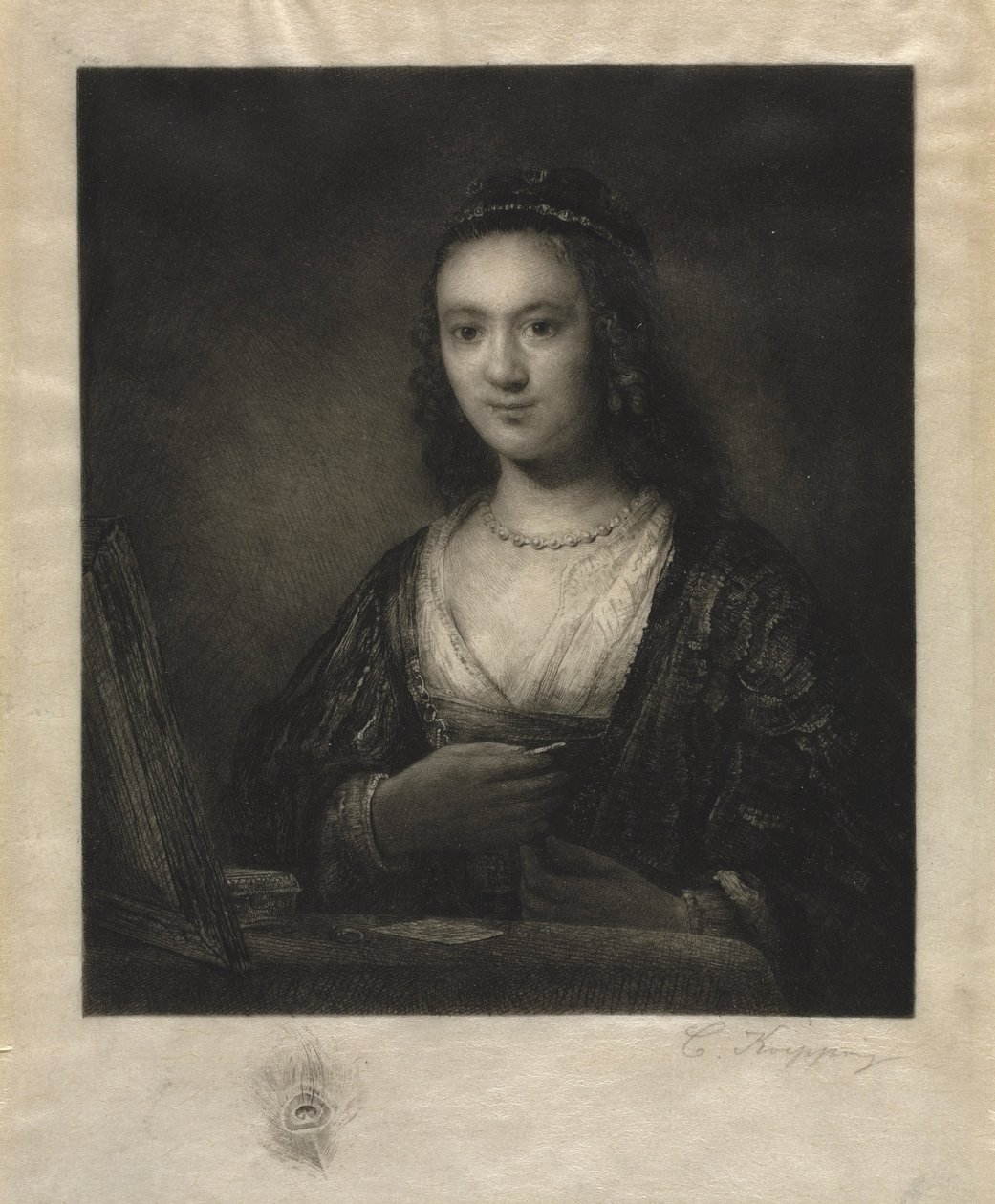 Retrato de una mujer de Carl Köpping