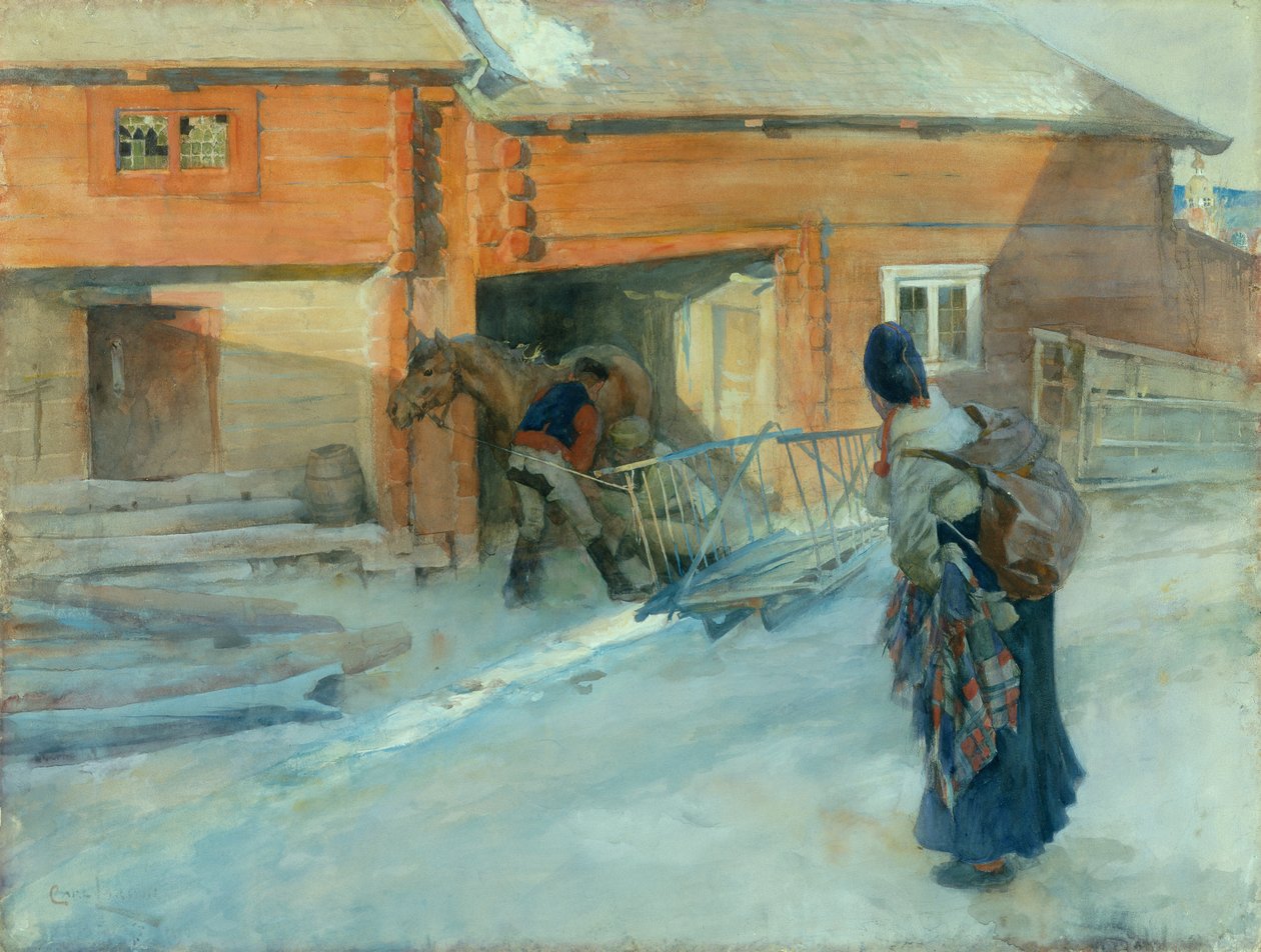 Una granja, Bingsjo de Carl Larsson