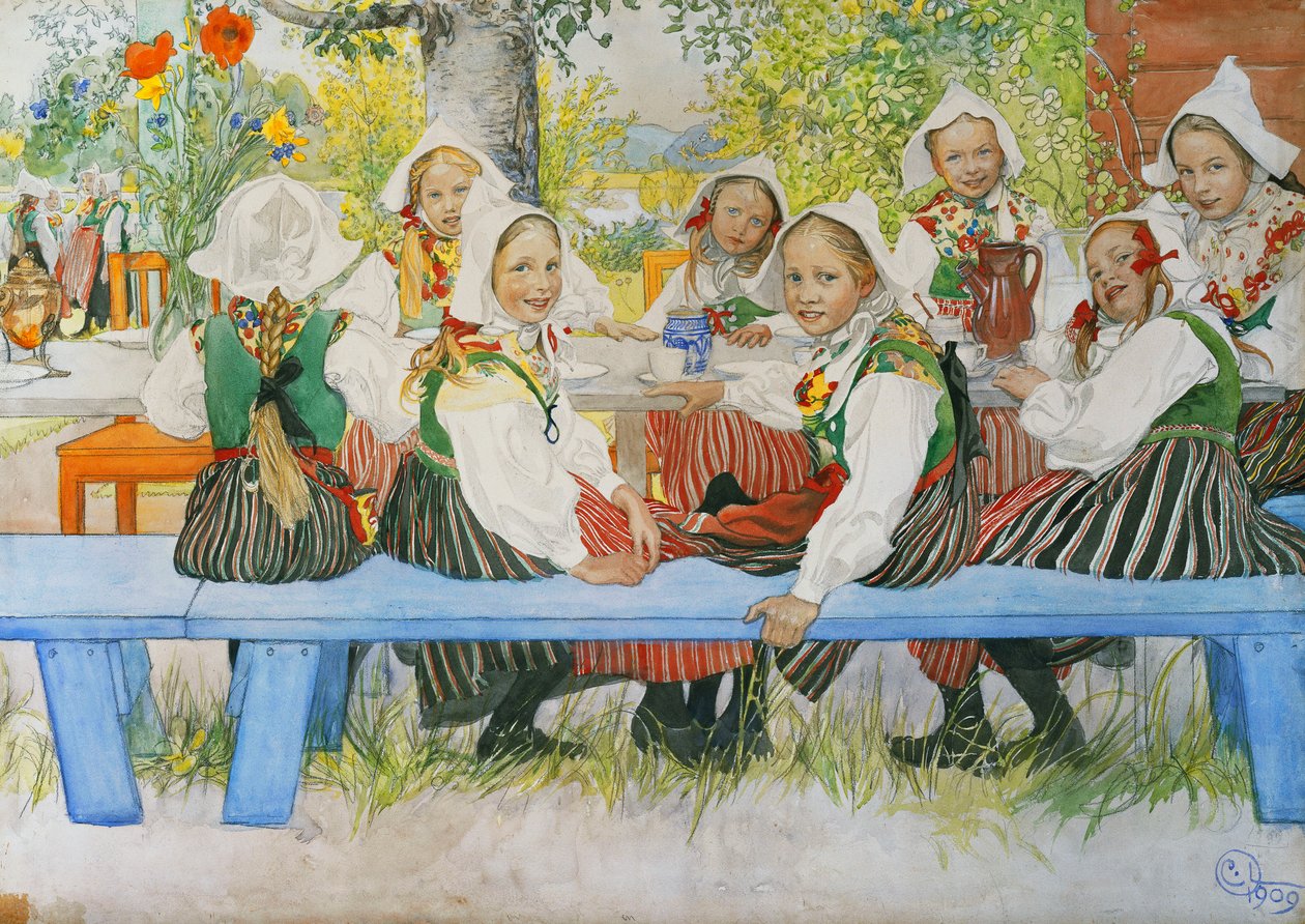 El cumpleaños de Kersti de Carl Larsson