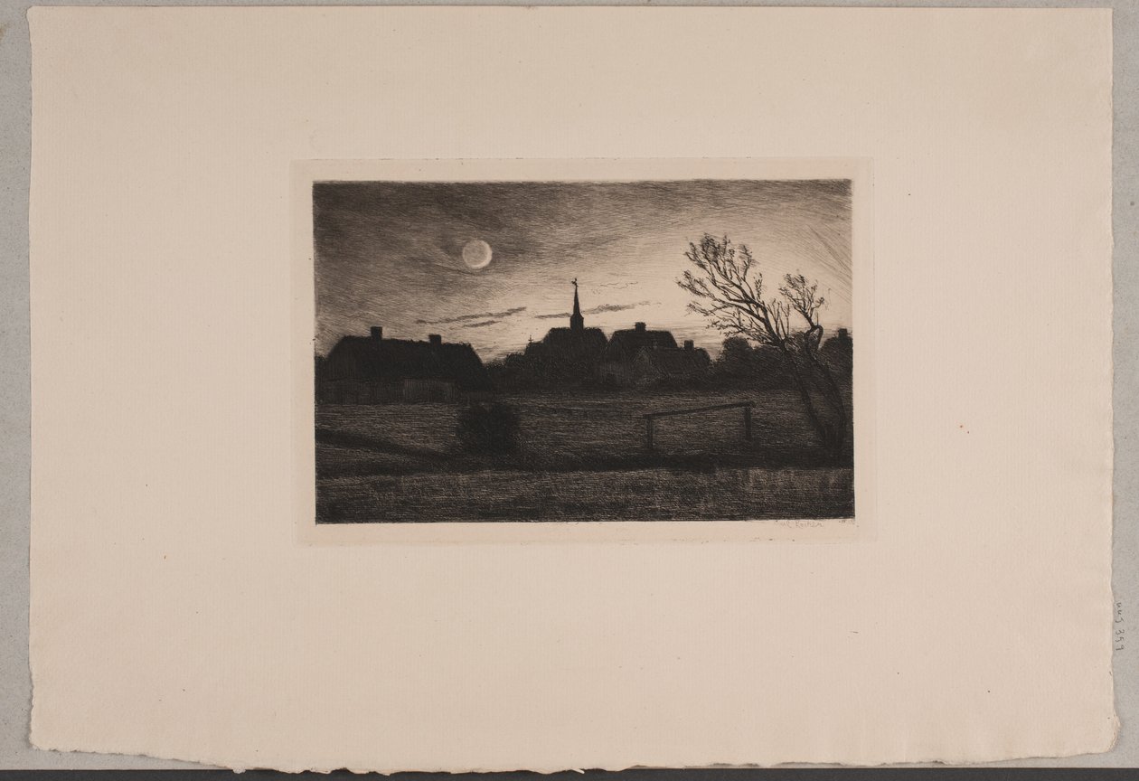 Iglesia de Hornbæk, tarde de verano de Carl Locher