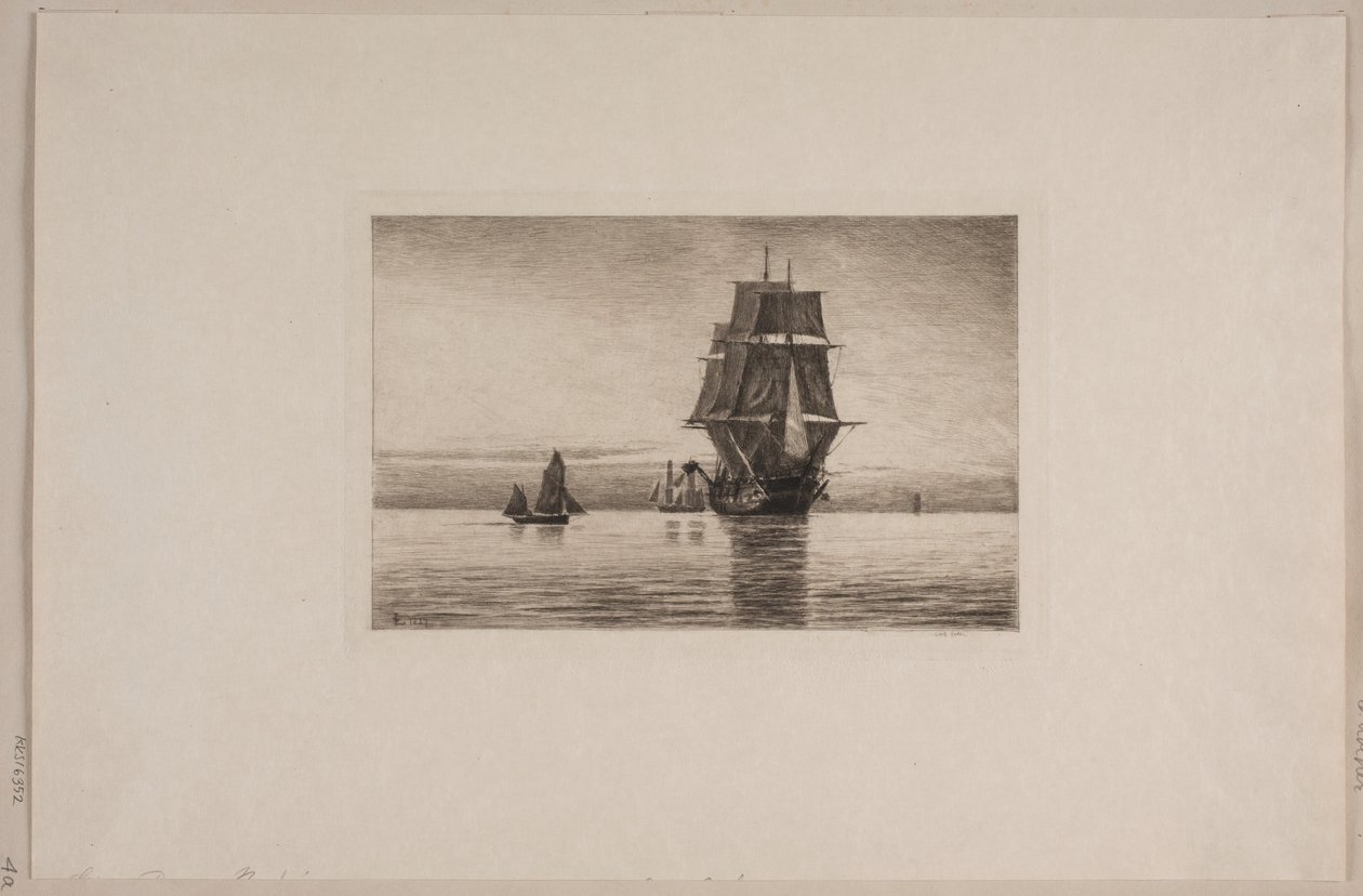 Tarde Tranquila en el Mar del Norte de Carl Locher