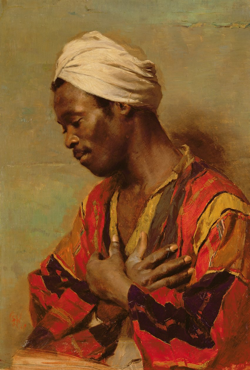 Un árabe en meditación de Carl Ludwig Ferdinand Kerstan