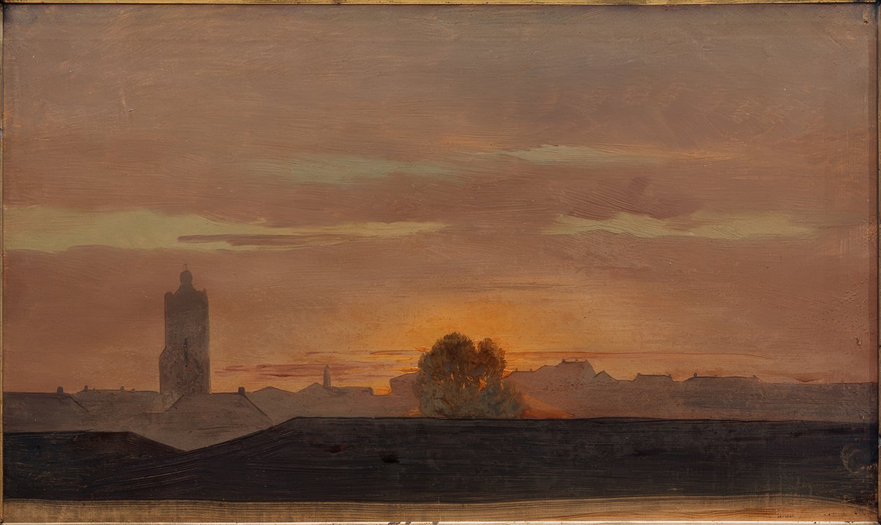 Darmstadt, vista desde el estudio del castillo de Carl Ludwig Seeger
