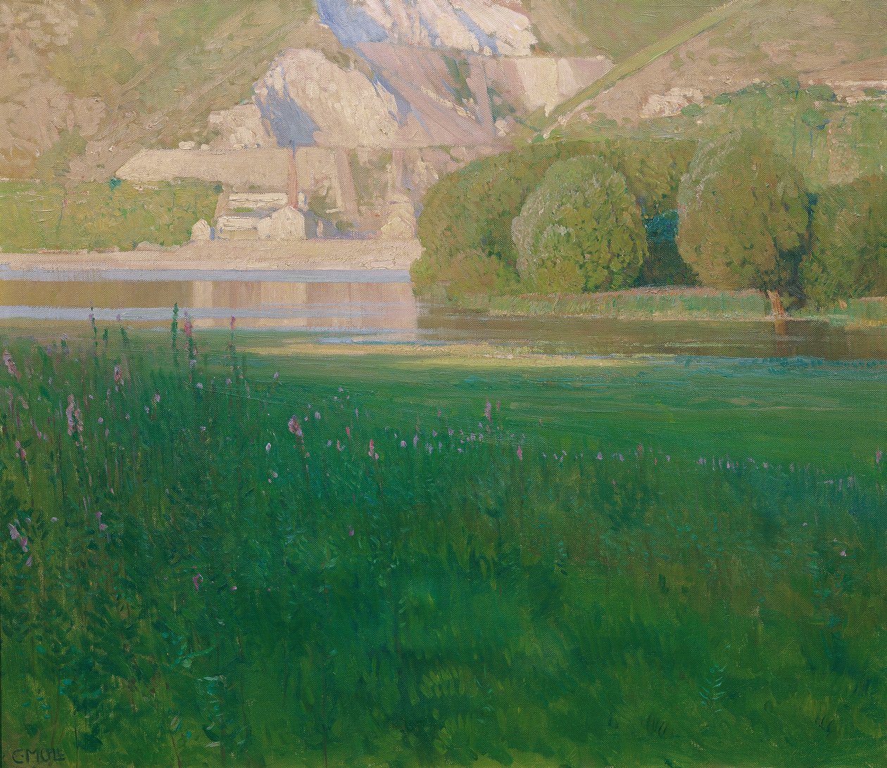 Oscuridad. Cantera en el Danubio de Carl Moll