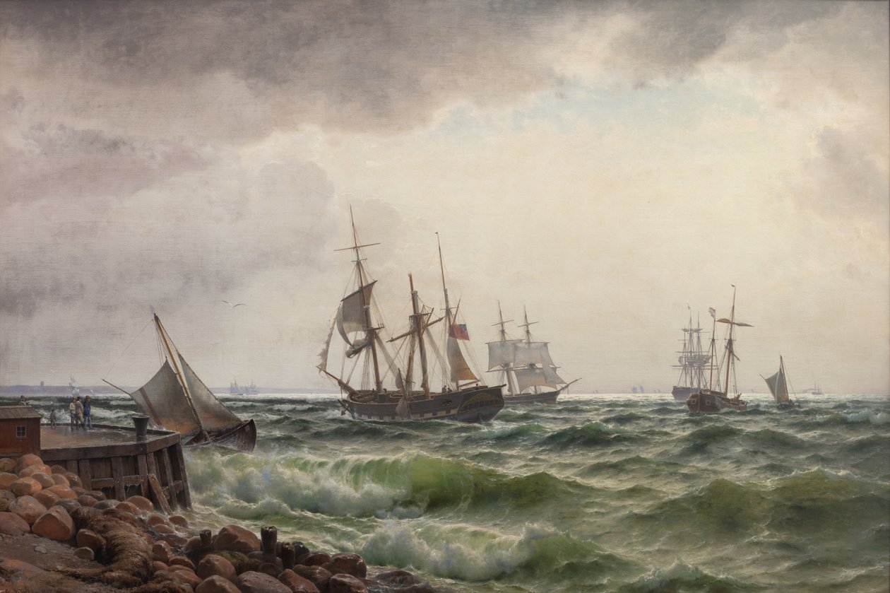 Barcos bajo tierra después de una tormenta de Carl Neumann